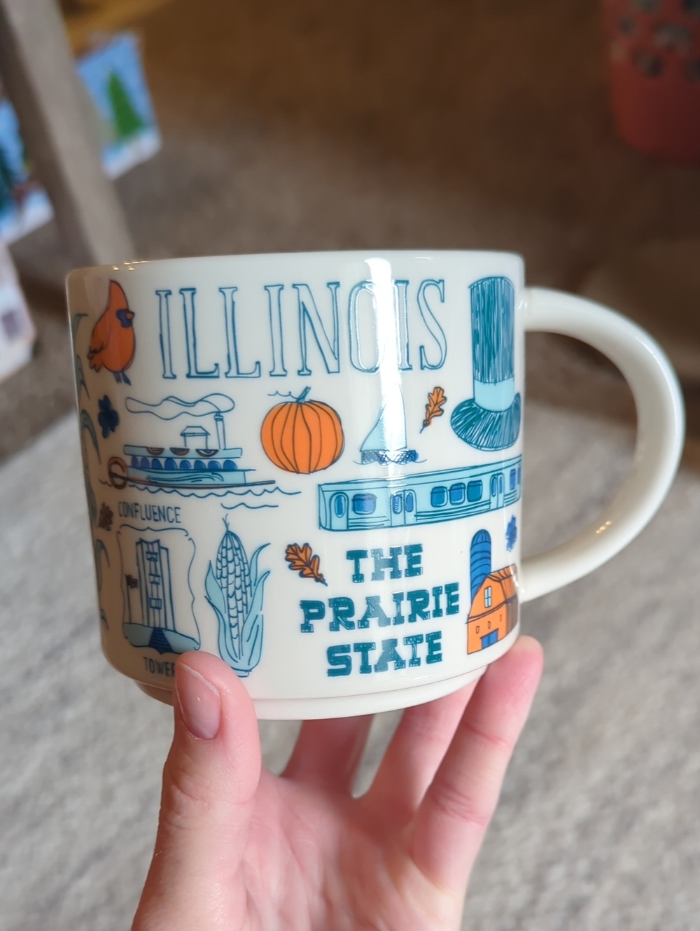 Starbucks Illinois 'The Prairie State' Mug - Blue & Orange